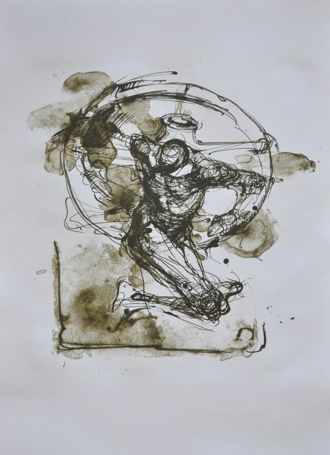 The Pilgrim VI _ Hjulet (variation)- lithography