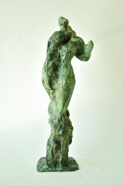 The Slave, bronze, back view
